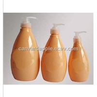 500ml Plastic hair gel bottle , PET lotion pump bottle, yellow plastic bottle