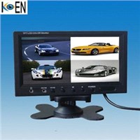 7.0 inch TFT lcd color bus quad monitor