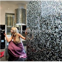 Black pearl tile, mosaic black shell tile, black rainbow color mosaic