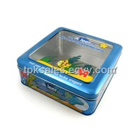 Cake tin,sweets box,cake tin can,cake container,cake canister clear lid tin box