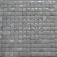 Convex river shell mosaic tile, convex square mosaic tile