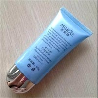 Cosmetic tube with metal cap , PE plastic tube, blue BB cream tube,