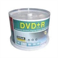 DVD+/-R Blank Media with 4.7GB Capacity, 8/16x Writing Speed and 120-minute Playing Time