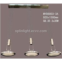 2012 Hot Selling Chrome Metal Stand Glass Cover Modern Crystal Pendant Lamp China