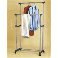 Expandable Single-Rod Clothes Hanger Rack
