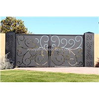 Fancy sliding iron pipe gate designs for homes