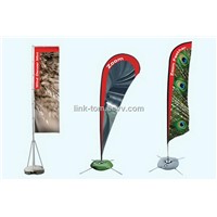 Flag banner with logo printed
