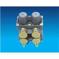 Four circuit protection valve for truck