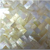 Gold mother pearl mosaic tile, yellow shell mosaic