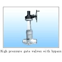 High pressure gate valve with bypass