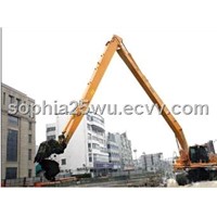 Hitachi excavator long reach boom and arm