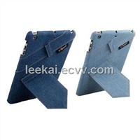 Jeans iPad Case, PU Standing Inside