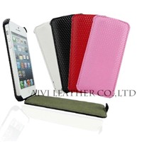 Luxury Flip Hanging Snake Leather Case for iPhone 5