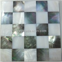 Mother of pearl mosaic tile, checker mosaic tile
