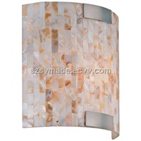 Mother pearl river shell lamp shadow, shell lamp top