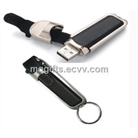 OEM Leather USB in Holster with Metal Clasp