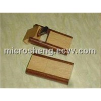 over Turn Wood USB Drive with Laser Logo