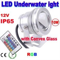 RGB 10W LED Waterproof Underwater Light with Convex Glass 12V