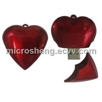 Red Heart Shaped USB Flash Drive