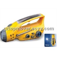 TM-288AS/BS/CS/DS hand crank Solar flashlight+radio+Blink &amp;amp; siren for emergency