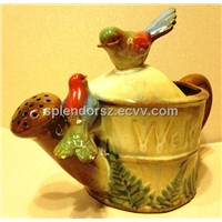 Very Special Ceramic Handicraft, Beautiful Little Bird Style Flower Sprinkler or Vase