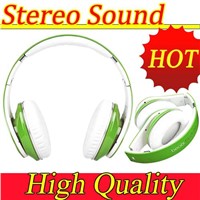 Wholesale folded studio colorful headphone 3.5mm wired headphones microphone adapter