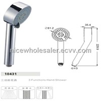 abs shower head with three function round shower