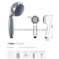 five function handle shower round abs shower head