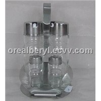 glass spice bottles with metal lids