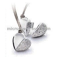 Heart Shape Jewel USB Flash Drive