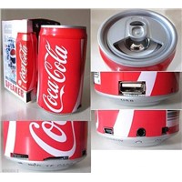 promotion portable mini coca cola speaker