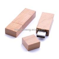 Rectangle Wooden and Bamboo USB Flash Drive