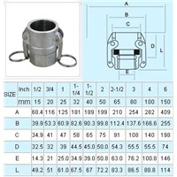 stainless steel D-type quick coupling