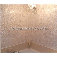 white natural shell mosaic, shell bathroom mosaic