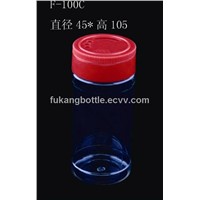 100cc clear plastic spice bottle with Sifter Cap