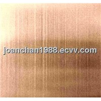 304 Rose Golden Coating Hairline Finish Stainless Steel Sheet