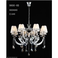 Fabric Glass Candle Shape Crystal Decoration Classical Chandelier (SPL6811-8) Chandelier