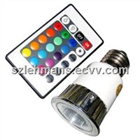 High Power LED RGB Spotlights E27 3W RGB Spotlight