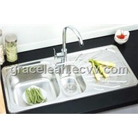 10049-3 stainless steel sinks double basin