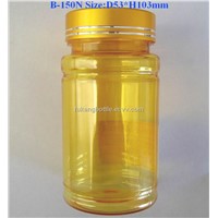 150cc PET Plastic Shaped Vitamin Bottle with Lid