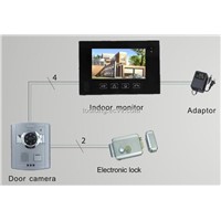 7inch Touch Screen Video Door Phone System Remotely Unlock Door