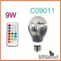 9W E27 Remote RGB LED Light