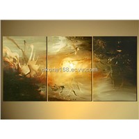 Abstract oil painting on canvas for decoration