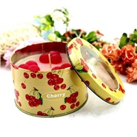 Cherry Fruit Tin Scented Candle Holder (RC-434)