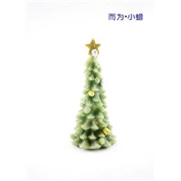 Christmas Tree with Decoration Stars Candle