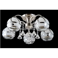 Crystal Blower Glass Iron Ceiling Chandelier