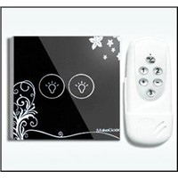 Glass panel light switch with touch and remote control function