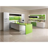 Green and White Kitchen Cabinet - OP12-L054