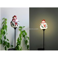 Holiday Light,Solar Garden Decoration,1pcs White Led Lamp,Ceramic Material,Christmas Design