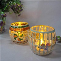 Hot Selling Pillar Candle Holder Stained Glass